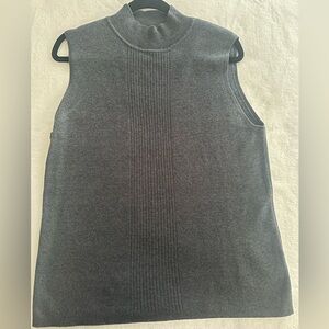 Dressbarn Charcoal Knit Sleeveless Top